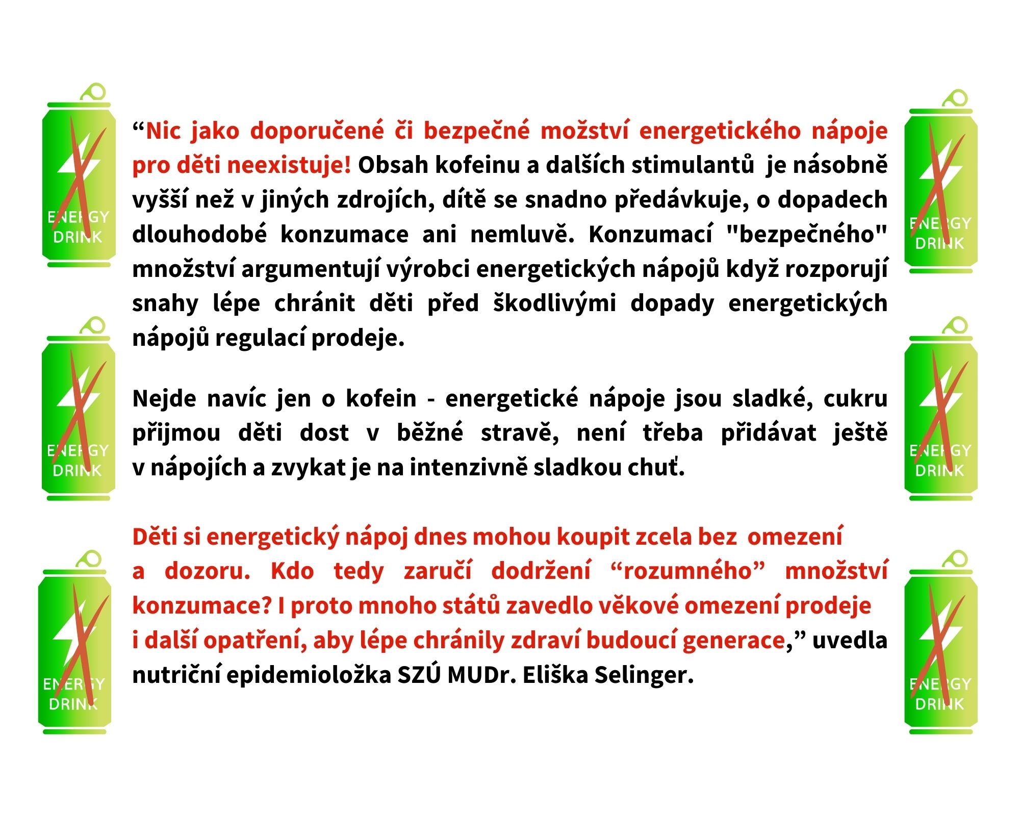 Odbornice SZÚ k energetickým nápojům
