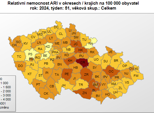 Aktivita chřipky se zvyšuje v řadě evropských zemí včetně České republiky