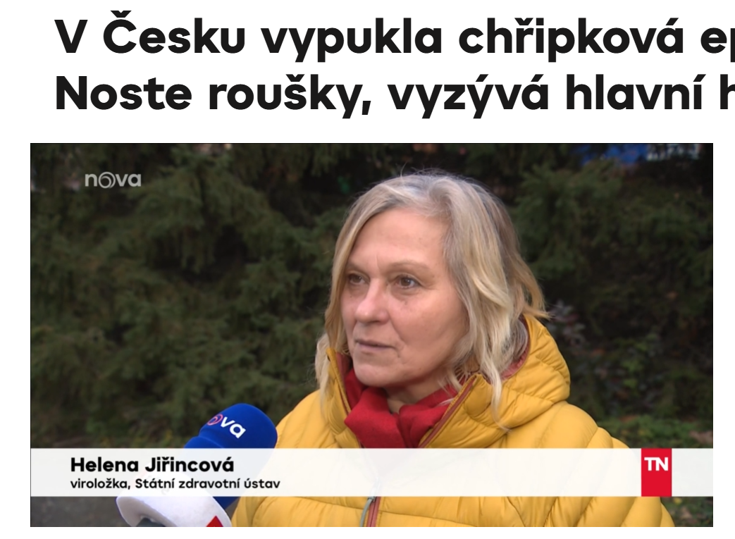 Nova: V Česku vypukla chřipková epidemie. Noste roušky, vyzývá hlavní hygienička