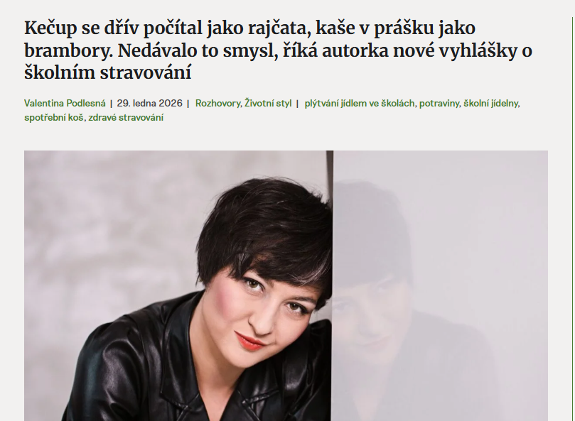 Eliška Selinger pro Ekonews: Kečup se dřív počítal jako rajčata, kaše v prášku jako brambory. Nedávalo to smysl