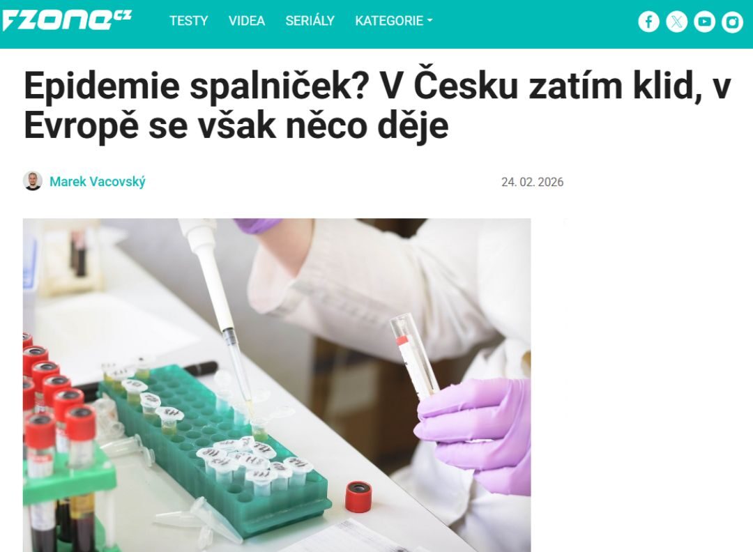 Fzone.cz: Epidemie spalniček? V Česku zatím klid, v Evropě se však něco děje