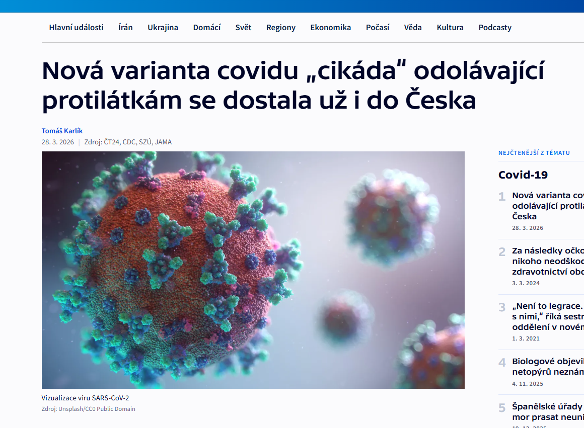 Helena Jiřincová pro ČT24: V ČR evidujeme cikádu v poměrně malé míře. Charakterem se antigenně liší od kmenů, proti kterým se očkuje