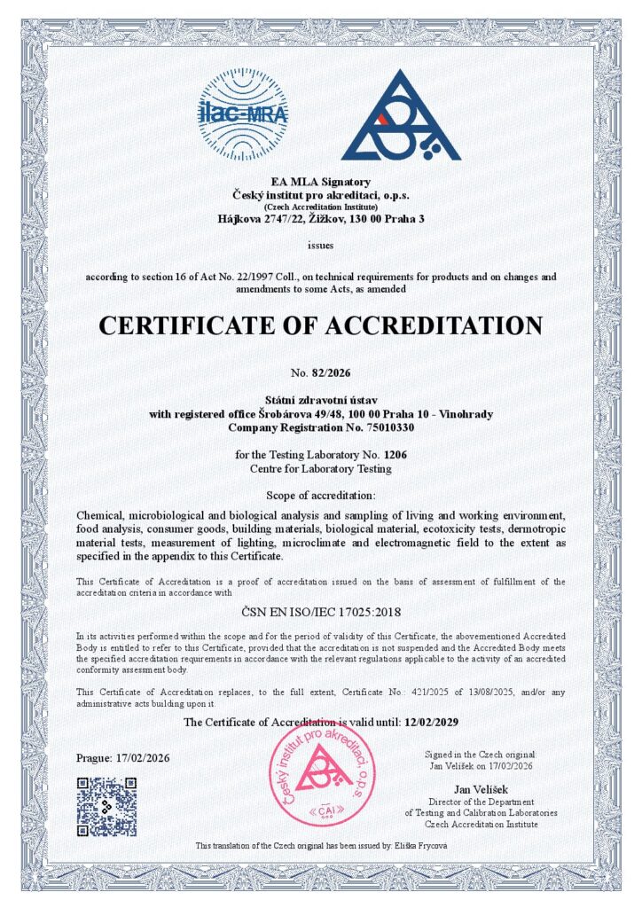 Certificate of acrreditation 1206
