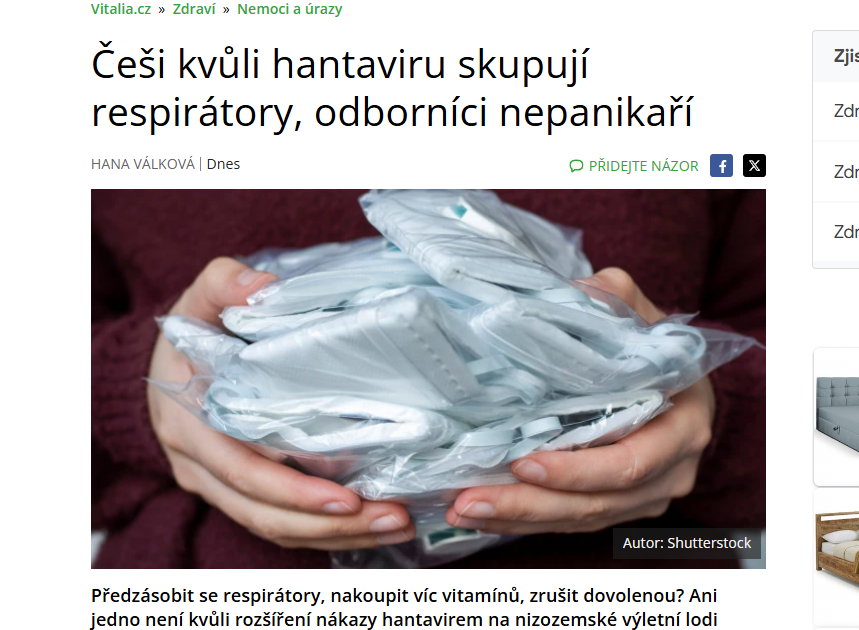 Michaela Špačková pro Vitalia.cz: Nic nenasvědčuje tomu, že bychom se měli obávat šíření hantaviru Andes v ČR