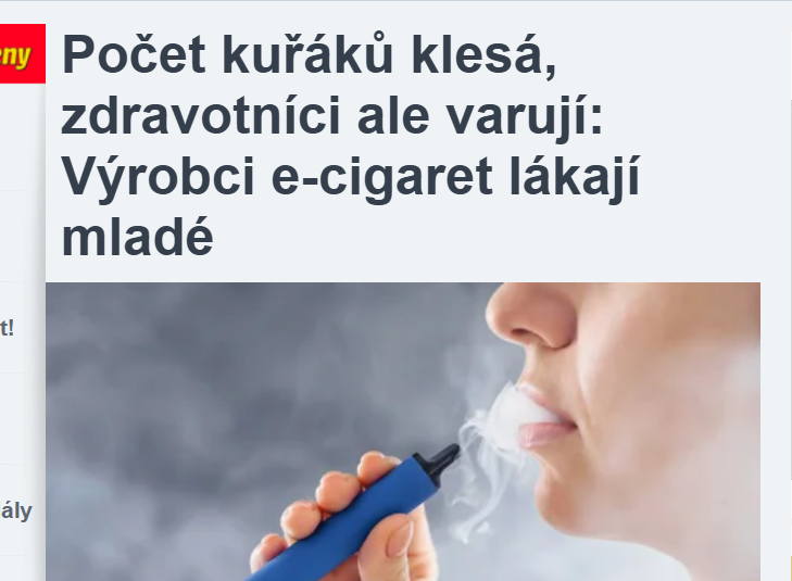 Aha.cz: Na závislost s příchutí ovoce se výrobcům elektronických cigaret daří lákat stále mladší lidi