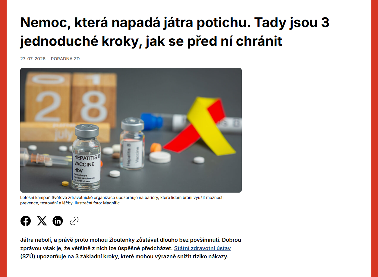 ZD: Nemoc, která napadá játra potichu. Tady jsou 3 jednoduché kroky, jak se před ní chránit