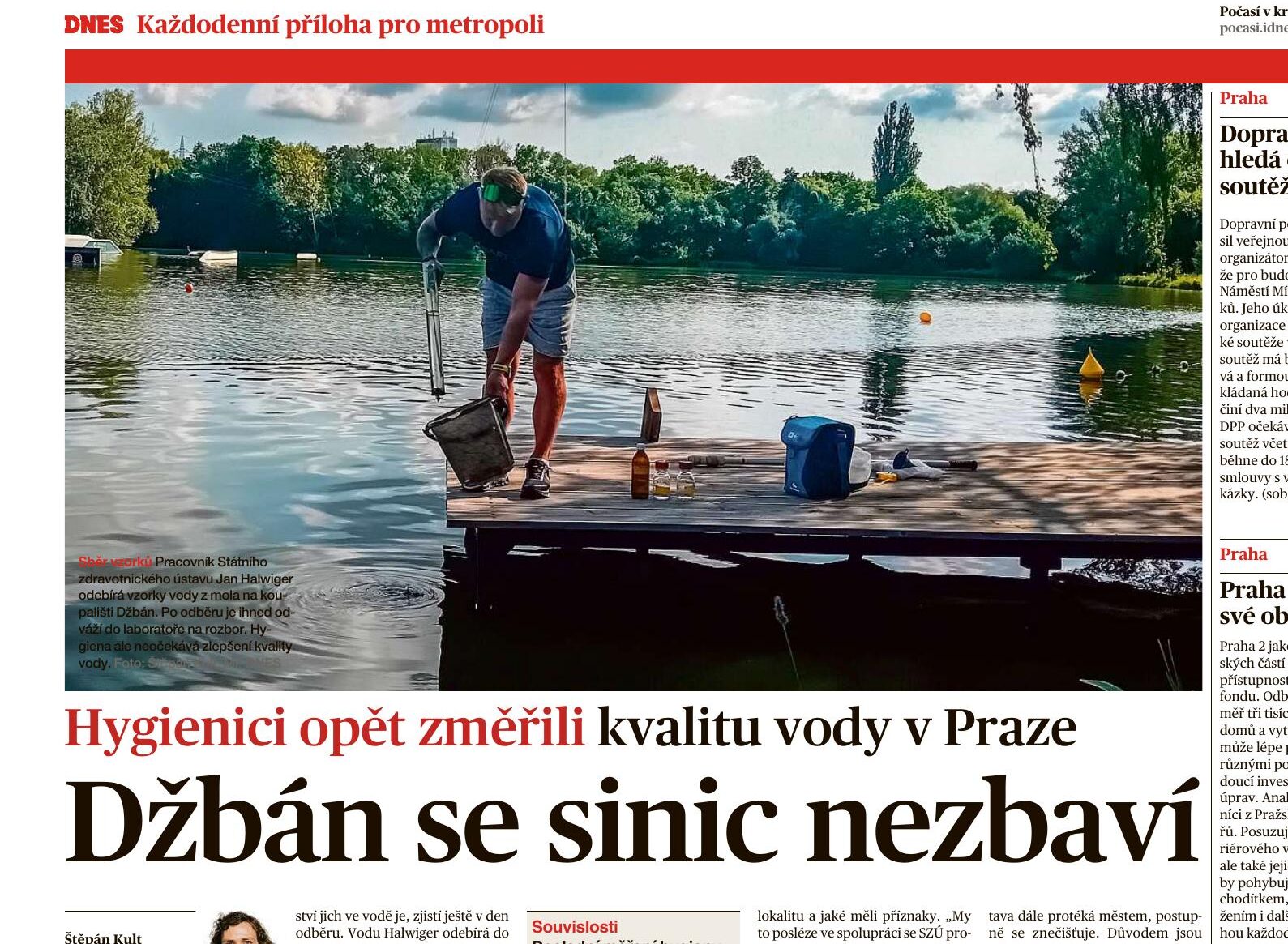 MF Dnes: Džbán se sinic nezbaví. A kde je vhodná ke koupání v Praze Vltava?