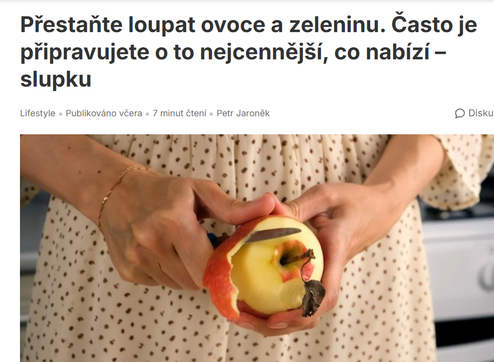 Tomáš Průša: Odmítání ovoce a zeleniny kvůli obavám z pesticidů paradoxně může poškodit zdraví