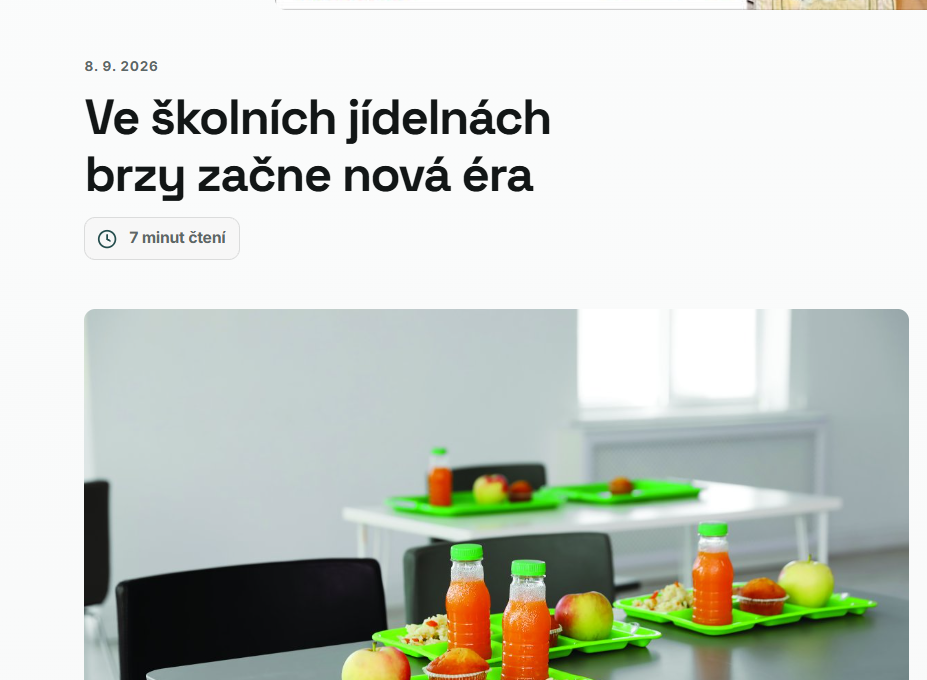 Gastro a hotel: Ve školních jídelnách brzy začne nová éra